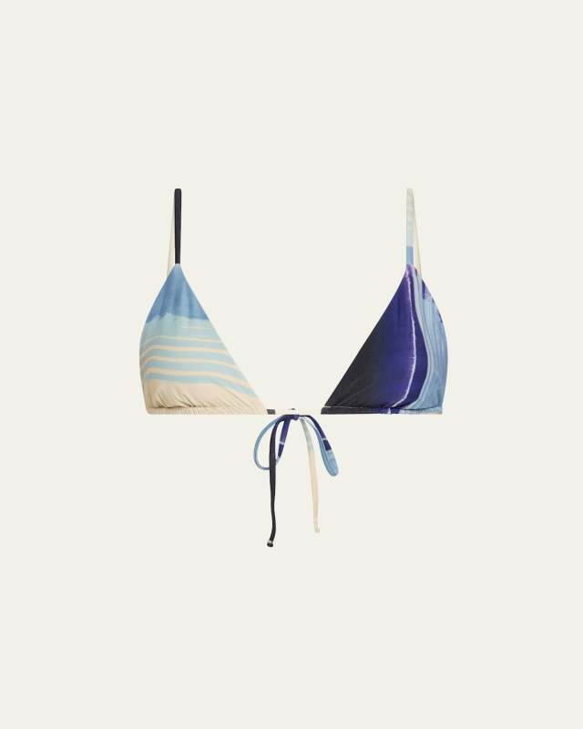 Shoreline Stripe Sunview Triangle Bikini Top